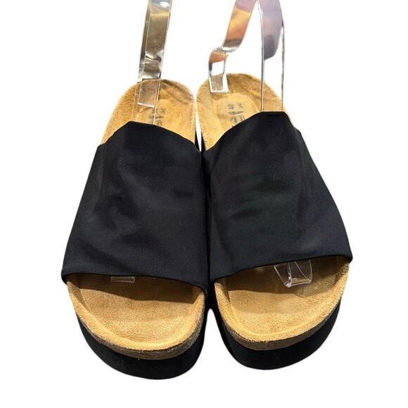 NAOT 'Tampa' Platform Black Stretch Slide Sandals Size 40 US 9 - Picture 2 of 7